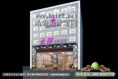 江苏省南京市黑白灰经典混搭理发店装修案例