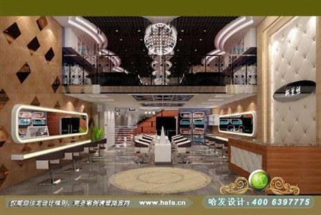 广东省广州市现代独特创意美发店装修案例