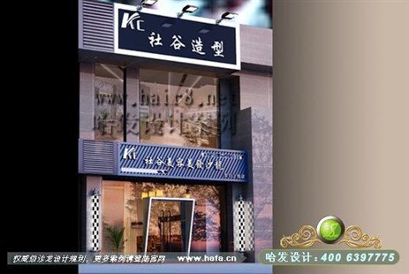 江苏省泰州市都市混搭美发店装修案例