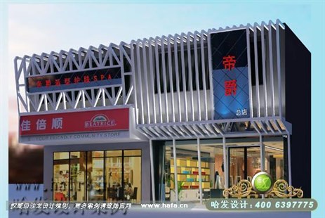 苏州市后现代时尚风格美发店装修案例