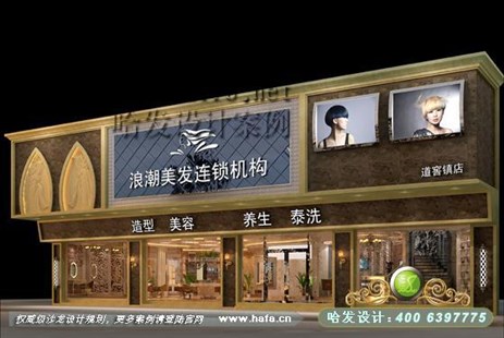 广东省东莞市摩登空间、奢华体验之现代主义美发店装修案例