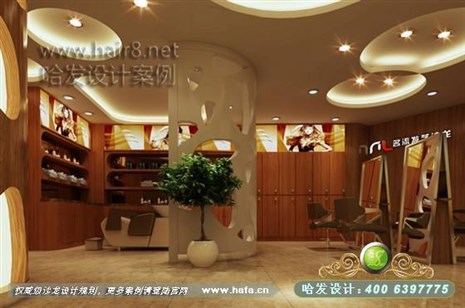辽宁省本溪市从设计之初的概想就是为了围绕时尚、凸显个性的特色美发店装修案例
