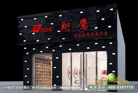 江苏省连云港市黑白经典搭配美发店装修案例