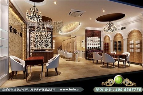 江苏省南通市本案大厅高雅的底蕴、开放的姿态、尊贵的精细，可浓可淡。美容院设计案例